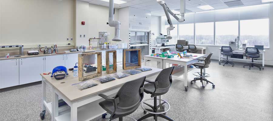 Lab with equipment for environmental chemistry