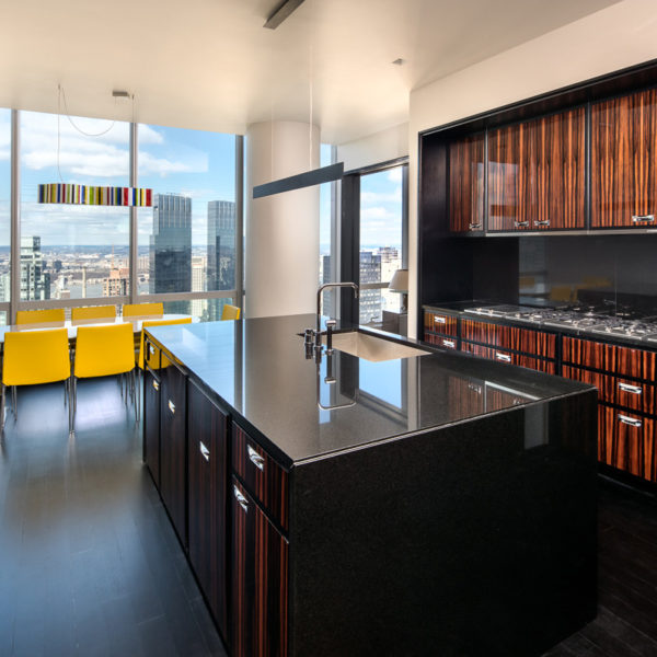 Penthouse kitchen with high-end finishes