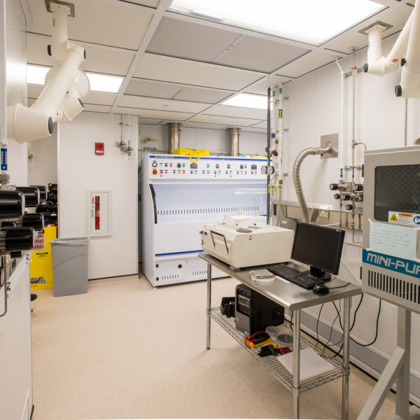 Cleanroom with equipment