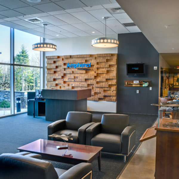 Office lobby with waiting area