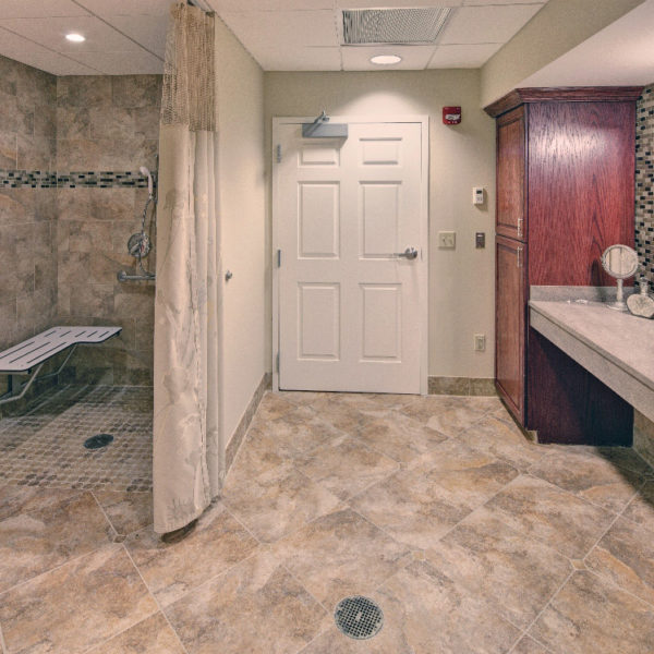 Resident handicap accessible bathroom