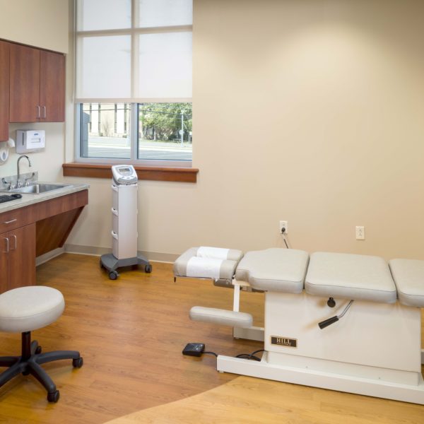 Medical exam room and equipment