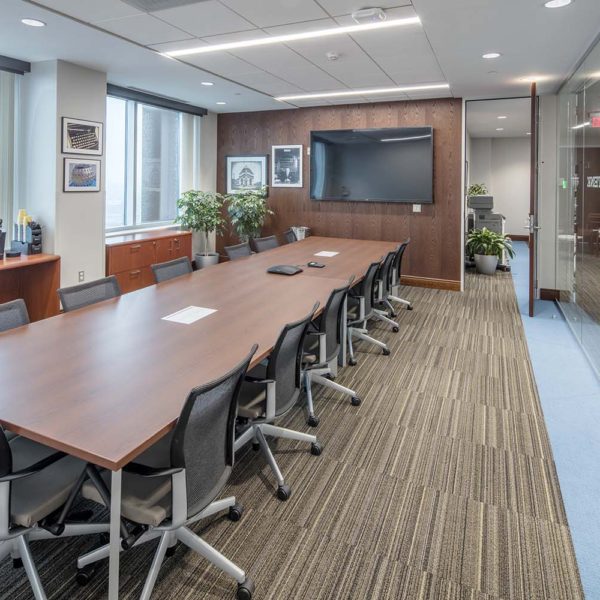 Large conference room with tables and chairs.