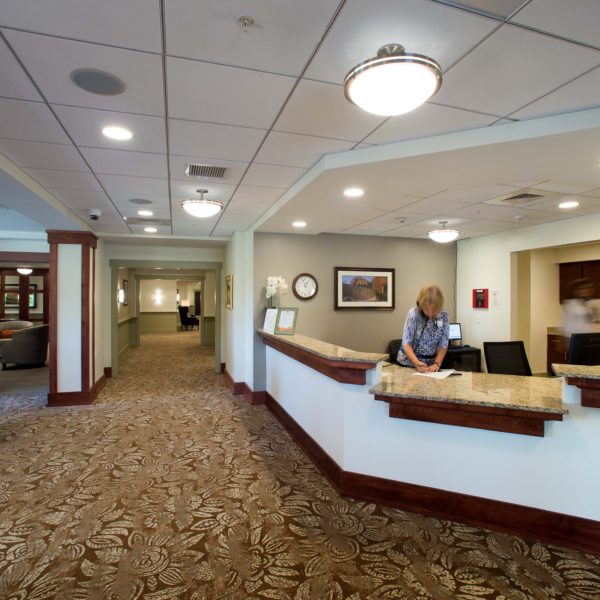 Nurses station and hallway