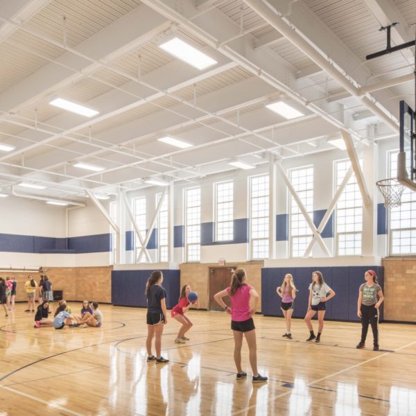 Gymnasium with students