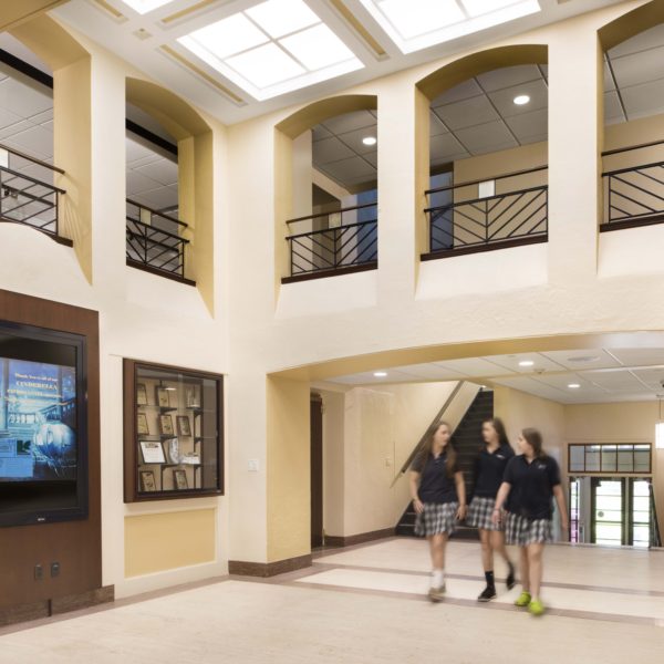 Hallway with students