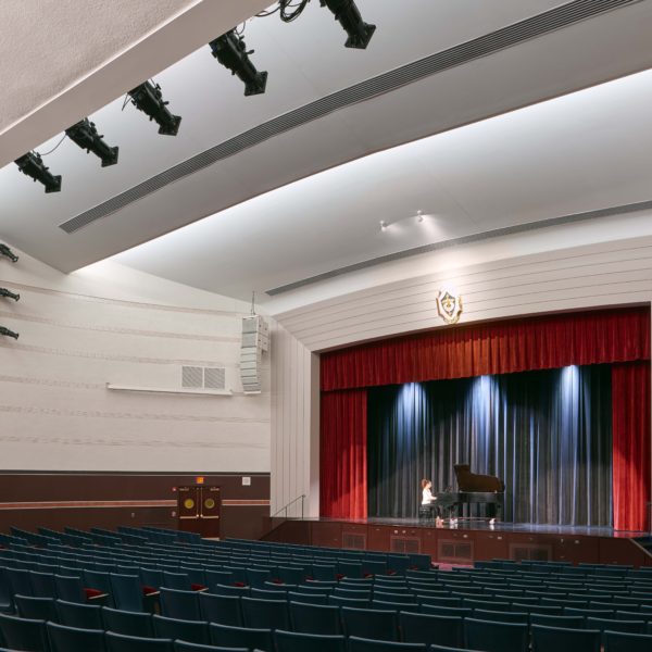 Auditorium from the back overlooking the seats towards the stage