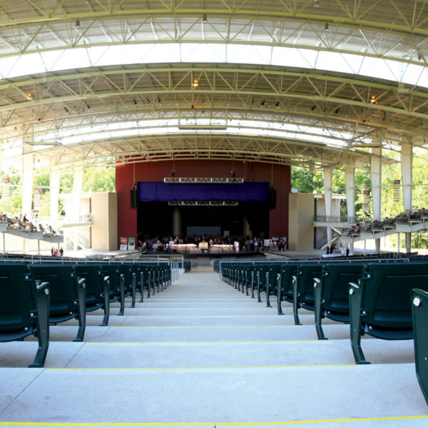 View from the back of the seats looking down to the stage