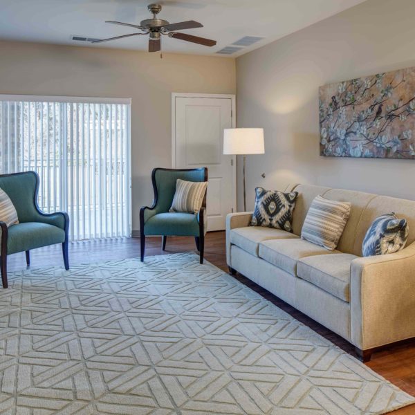 Living room with furniture