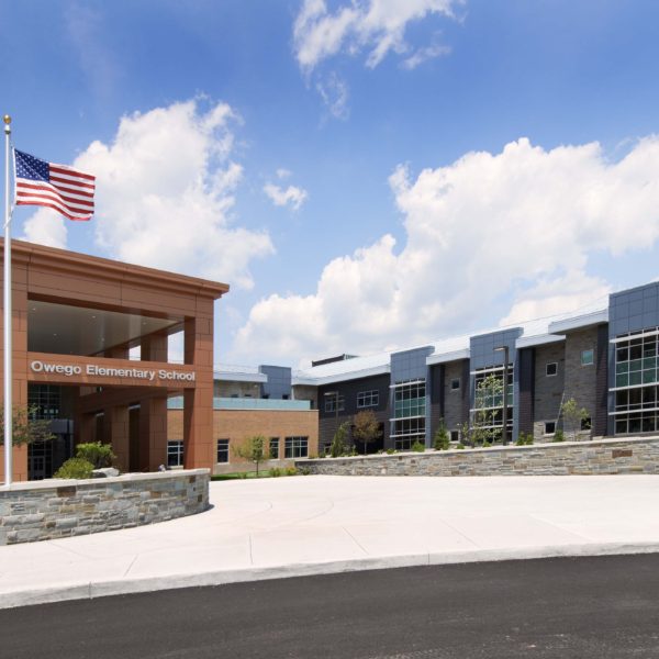 Exterior entryway of school