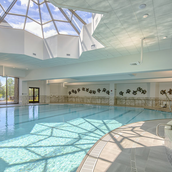 Indoor pool with skylight