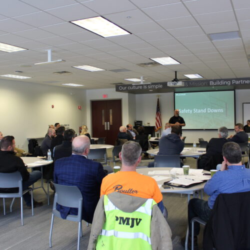 Large meeting room - safety stand down.