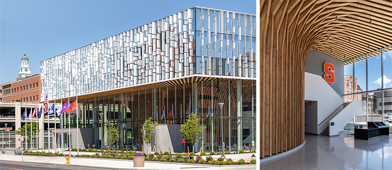 Interior and exterior views of the NVRC, which has earned a Jeffrey J. Zogg Build NY Award