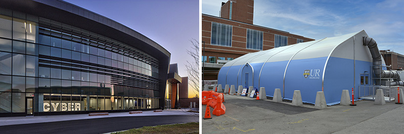 design partners won Rochester AIA awards for the Cybersecurity Institute and the Strong Surge Tent