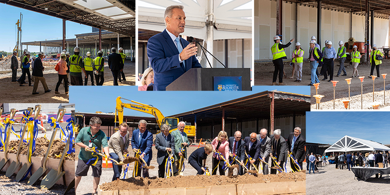 Scenes from the Orthopaedic Center groundbreaking.