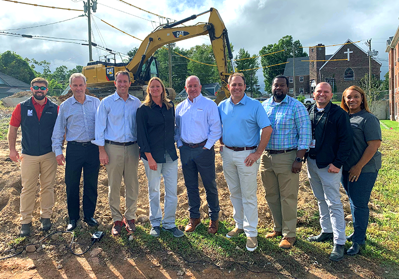 LeChase team members at groundbreaking for new dorm at the Durham Rescue Mission