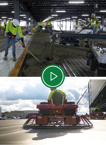images from concrete pour video