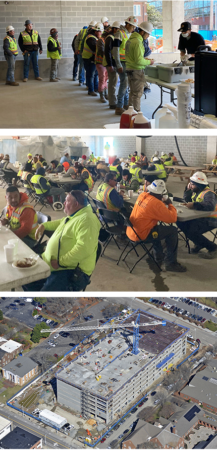 Durham garage topping off celebration