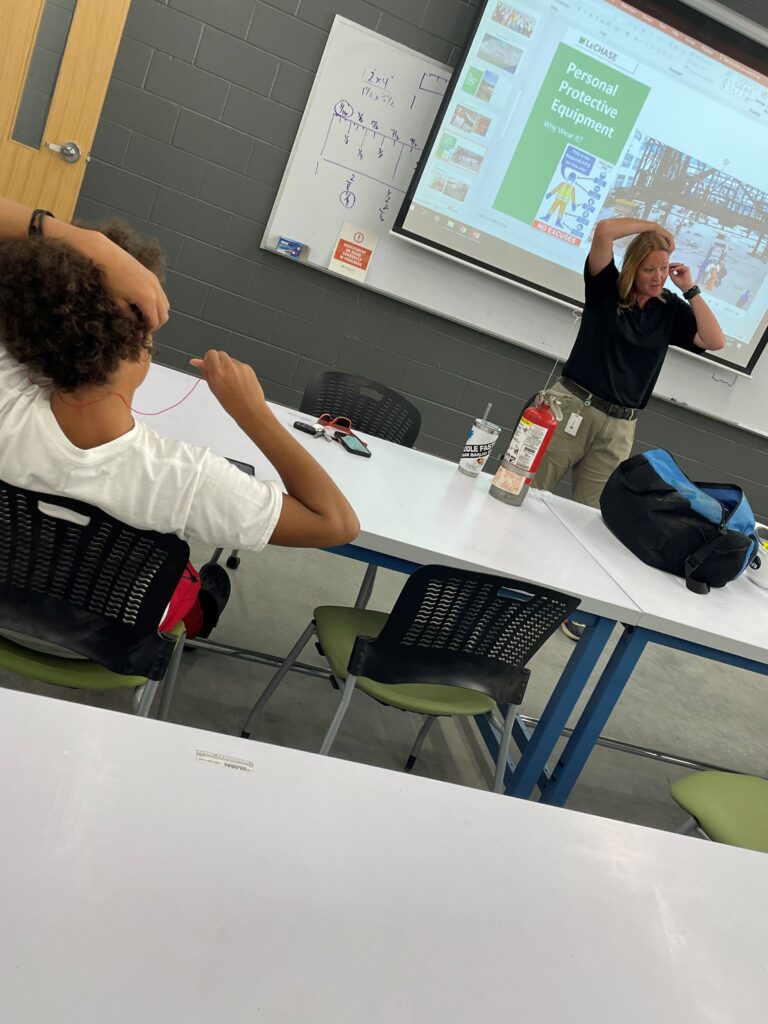 LeChase presents on safety at Durham Tech summer camp LeChase