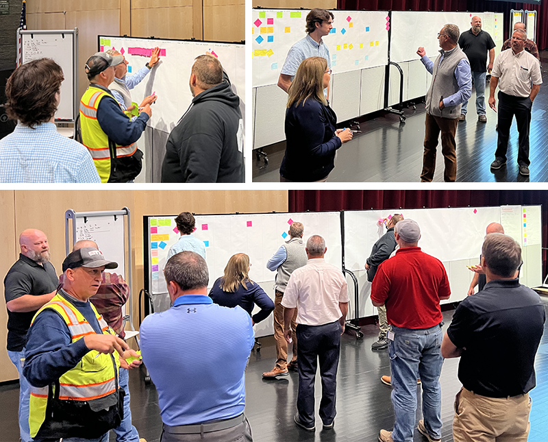 Subcontractors participate in Lean planning for the Corning Museum of Glass project