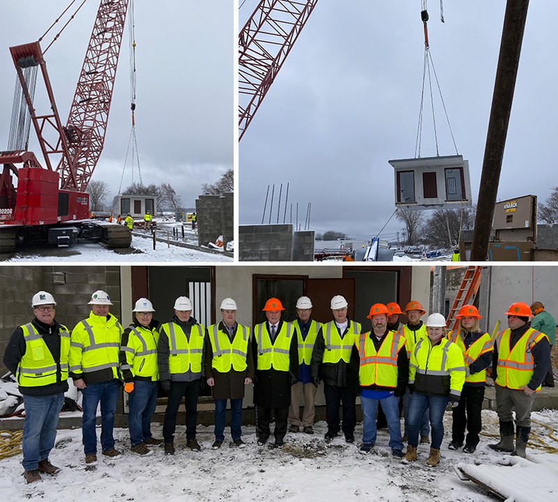 First precast cell unit placed at Genesee County Jail project