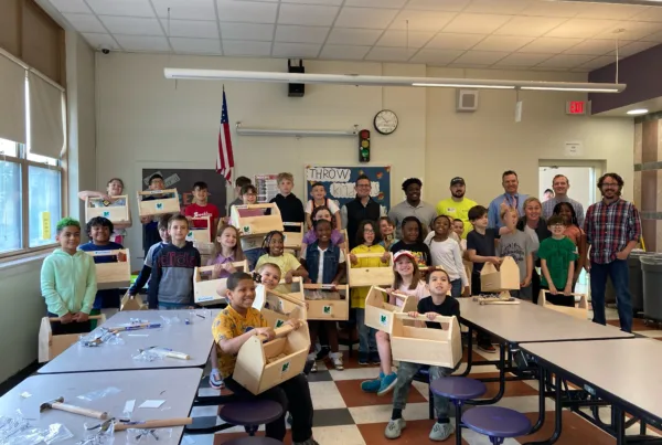 students with the LeChase team