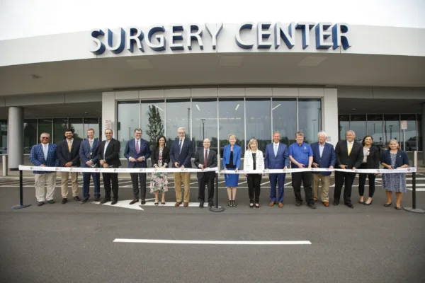 Project team cutting the ribbon