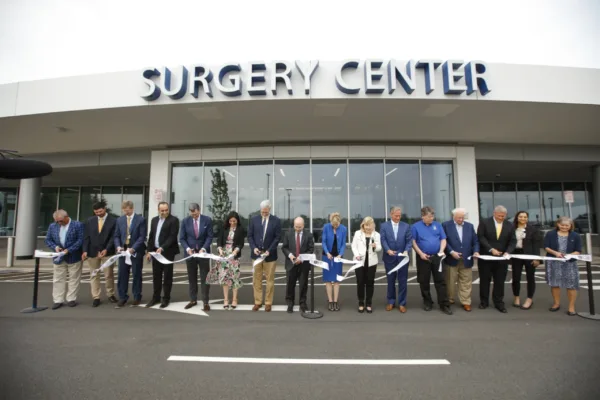 Project team cutting the ribbon