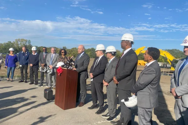 Team at the groundbreaking ceremony