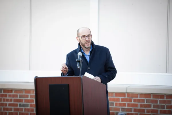 Dave Hollander Speaking at the Cara House Ribbon Cutting