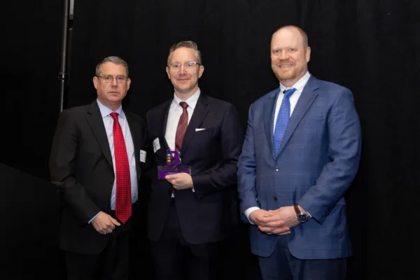 Matt Paulus and Jim McKenna accepting Building BC Award for the Victory Lofts