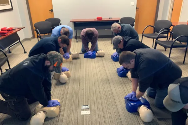 Southern Tier team in CPR/First Aid Training
