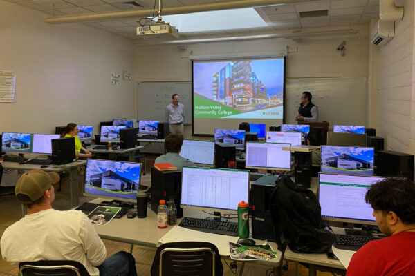 LeChase team presenting at HVCC career day