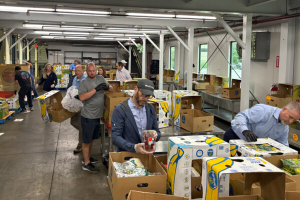 Capital Region team volunteering at local food bank