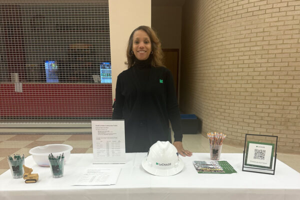 Denise at the LeChase table at the DPS career fair