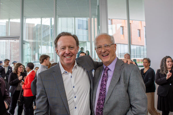 Kyle Sayers and Dave Beinetti at the RIT Performing Arts Center ribbon cutting
