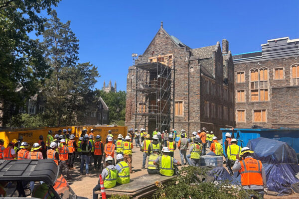Safety Week Stand Down at Duke University Reuben-Cooke project