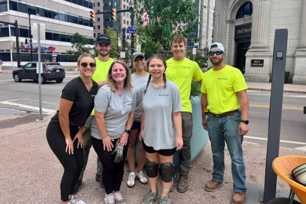 LeChase team at BUDC Temporary Intersection Redesign volunteer day