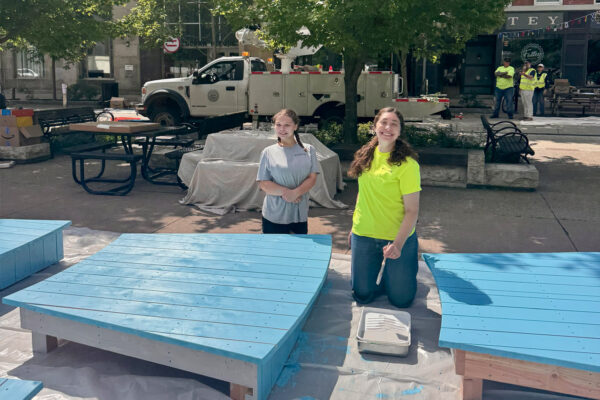 LeChase team at BUDC Temporary Intersection Redesign volunteer day